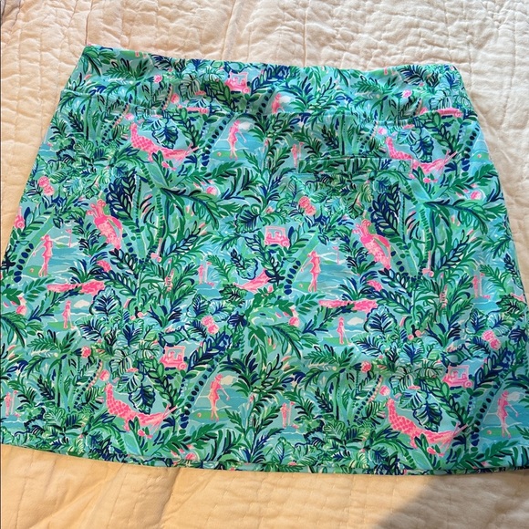 🌴 Lilly Pulitzer 14 ⛳️ Luxetic Monica golf skort Blue Horizon Par Fection UPF50 - Picture 13 of 15